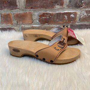 Vintage Dr. Scholls Wooden Exercise Sandals, Size 9